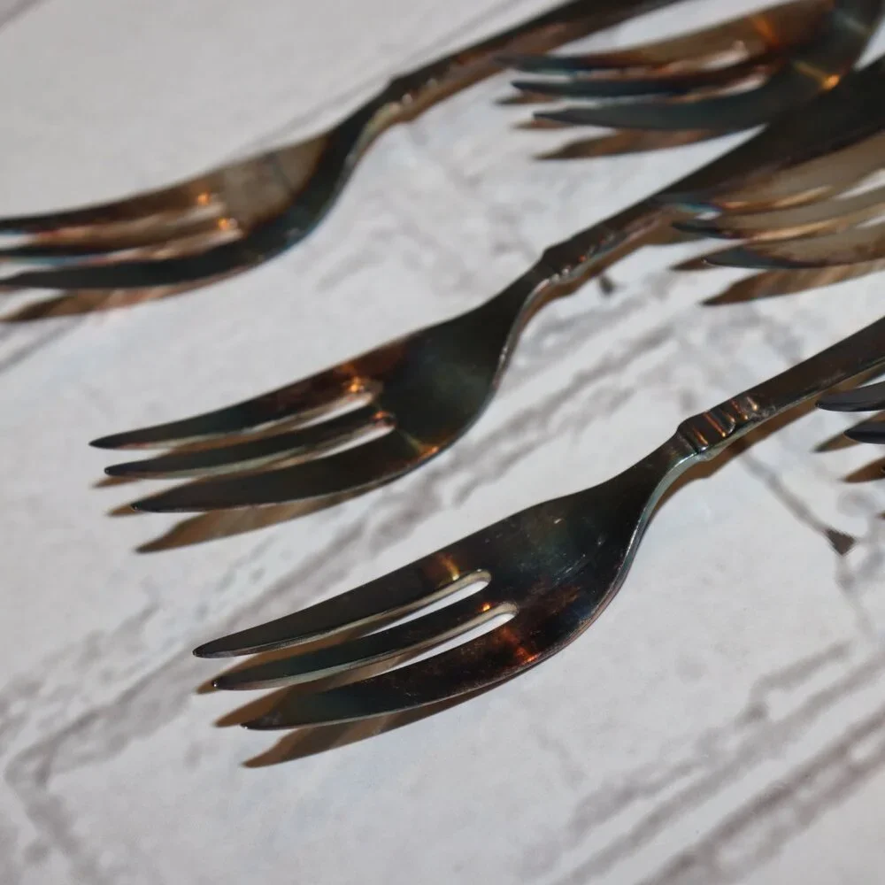 🍽️ Vintage Silverplate Forks · Set of 6 · Stamped Martin 90 ·